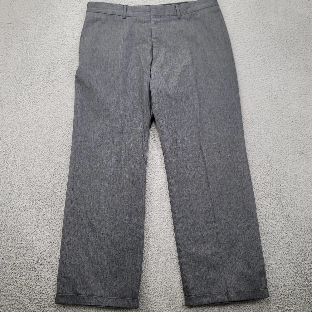Express Dress Pants Mens 36x30 Gray Trader Straight leg Mid Rise Flat Front